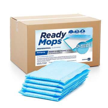 CleaningBox EinwegMopps EinmalMopps, 42x13 cm, blau, 100...