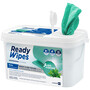 CleaningBox 5-in-1 Compostable ReadyWipes Gastronomy & Kitchen 50s Dispenser box green, 30x30 cm