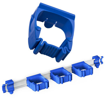 Toolflex aluminium rail 54 cm with 3 holders in blue