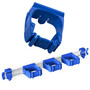 Toolflex aluminium rail 54 cm with 3 holders in blue