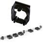 Toolflex aluminium rail 94 cm with 5 holders in black