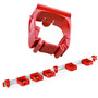 Toolflex One Aluminiumschiene 94 cm mit 5 Haltern in rot