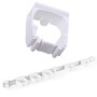 Toolflex aluminium rail 94 cm with 5 holders in white