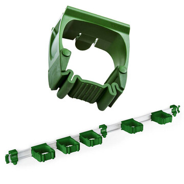 Toolflex One Aluminiumschiene 94 cm mit 5 Haltern in gr�n