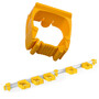 Toolflex aluminium rail 94 cm with 5 holders in yellow