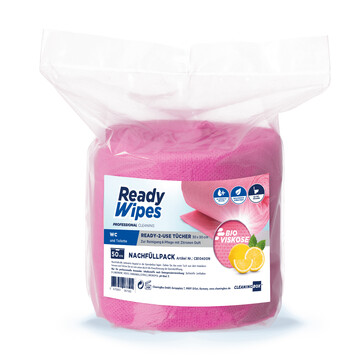 CleaningBox 5-in-1 Compostable ReadyWipes WC & Toilet 50...