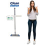CleanStation mit 1 x Boxenhaltern und 1 x Moppstiel-Halter, 54 cm, Wei�
