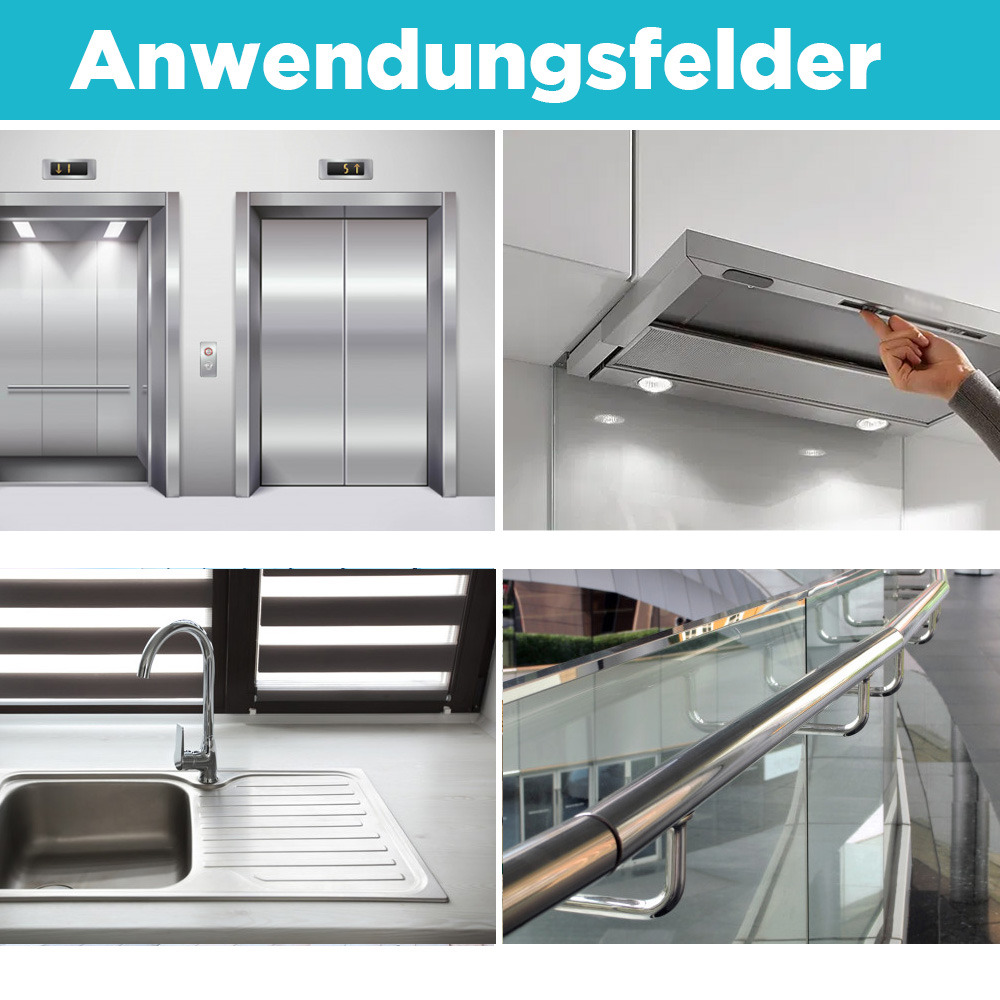 CleaningBox 4-in-1 Reinigungst�cher Edelstahl & Fahrstuhl